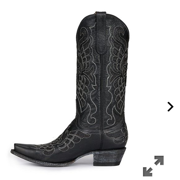 Old Gringo Black Wing Cross Sparkle Inlay Boots - Picture 2 of 6